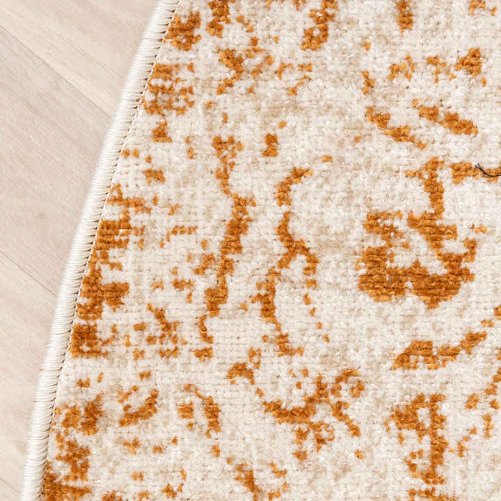 Rond vintage vloerkleed - Spring Ethnic Creme/Terra - 3