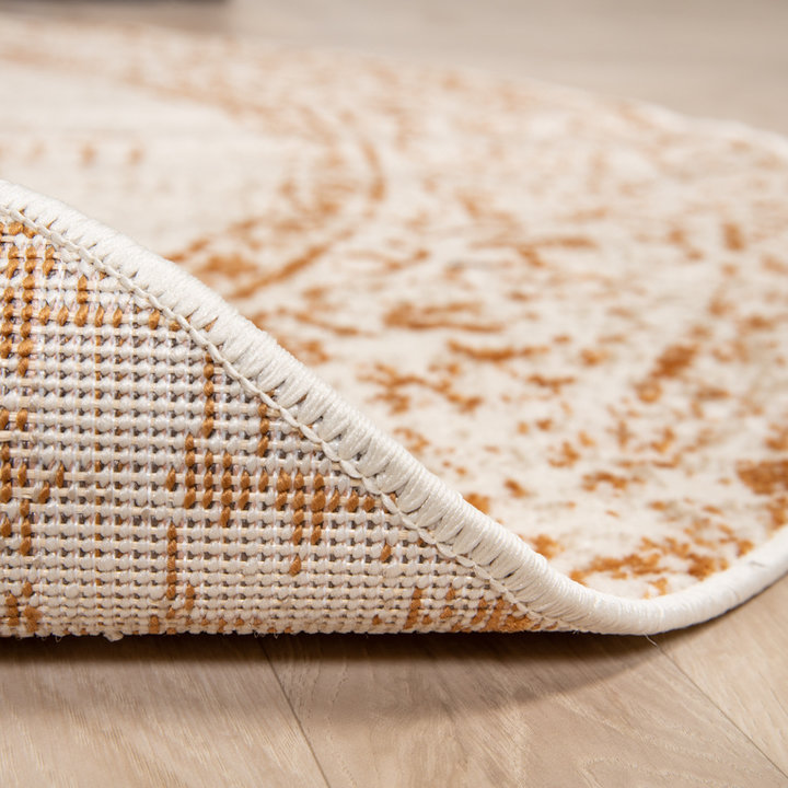 Rond vintage vloerkleed - Spring Ethnic Creme/Terra - 4