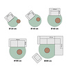 Rond patchwork vloerkleed - Spring Okergeel/Taupe - thumbnail 5