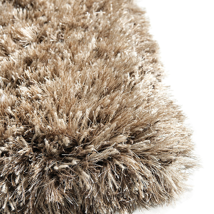 Rond Hoogpolig vloerkleed - Richmond Bruin 600 - 1
