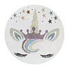 Rond kindervloerkleed eenhoorn - Lucy Wit