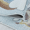 Rond kindervloerkleed - Lucy Giraffe Blauw