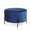 Velvet Poef - Jolie Blauw