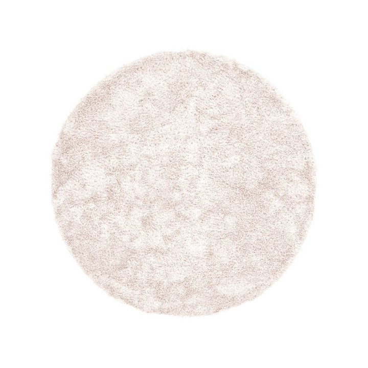 Rond hoogpolig vloerkleed - Snuggy Lichtroze - 1