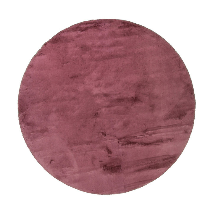 Rond Hoogpolig vloerkleed - Comfy Supreme Donkerroze - 1
