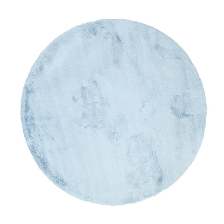 Rond Hoogpolig vloerkleed - Comfy Supreme Lichtblauw - 1