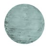 Rond Hoogpolig vloerkleed - Comfy Supreme Blauw/Groen - thumbnail 1