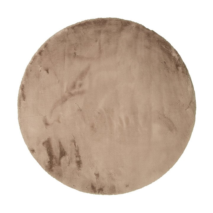 Rond Hoogpolig vloerkleed - Comfy Supreme Taupe - 1