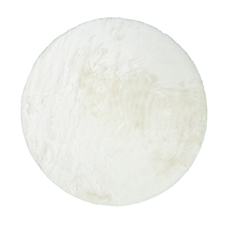 Rond Hoogpolig vloerkleed - Comfy Supreme Wit - 1