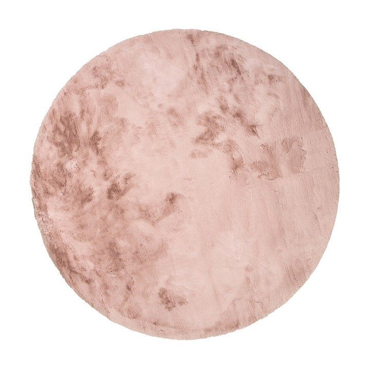 Rond Hoogpolig vloerkleed - Comfy Supreme Roze - 1