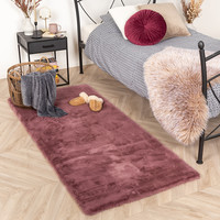 Zachte Hoogpolige loper - Comfy Donkerroze