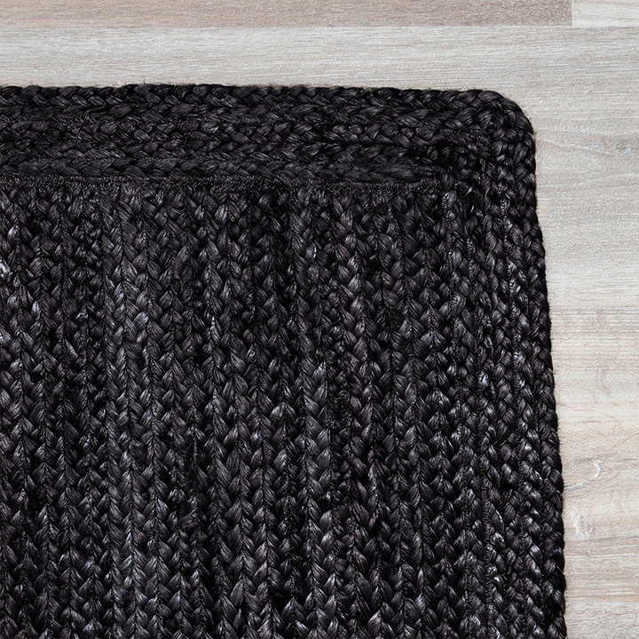 Jute vloerkleed - Fair Zwart  - 3