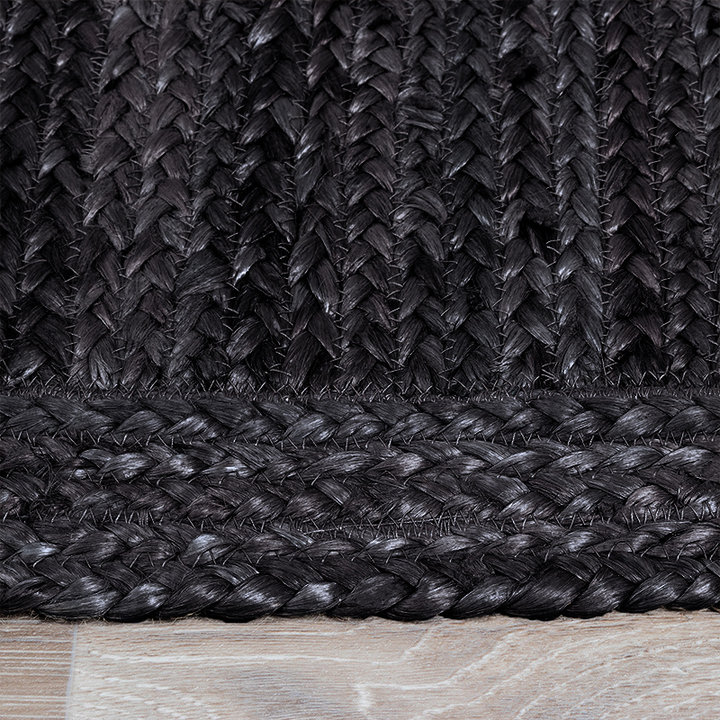 Jute vloerkleed - Fair Zwart  - 4