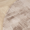 Rond viscose vloerkleed - Pearl Taupe