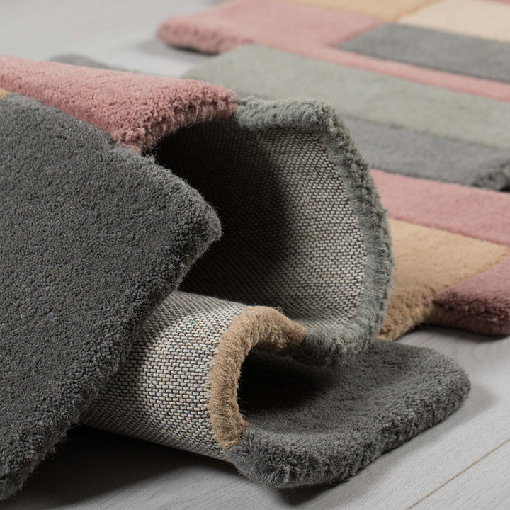 Abstract vloerkleed - Stracto Collage Roze/Beige - 5