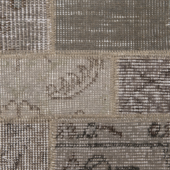 Patchwork vloerkleed - Vinto Taupe