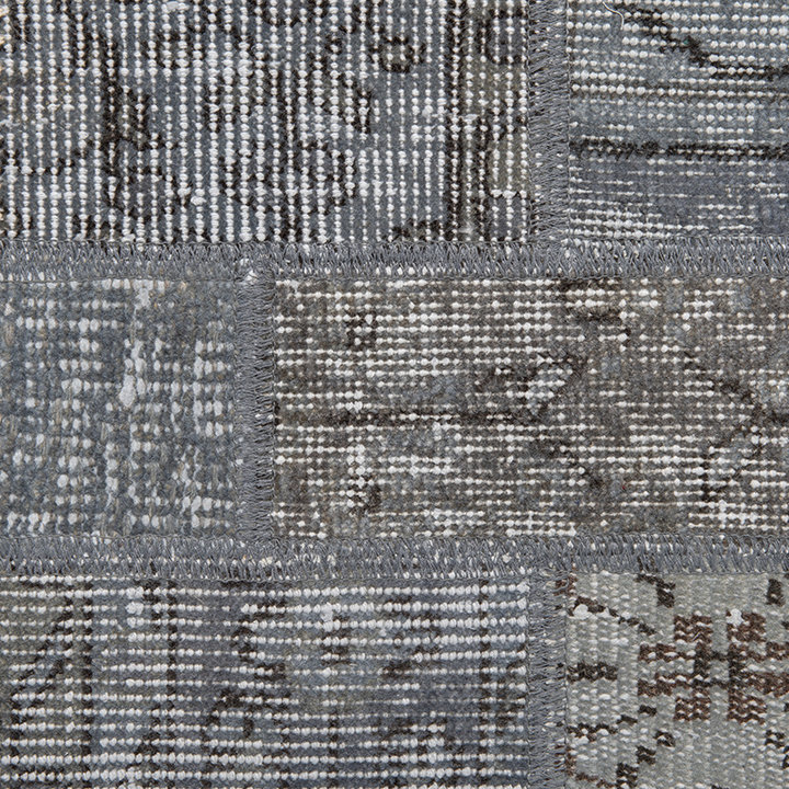 Patchwork vloerkleed - Vinto Grijs