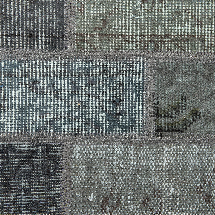 Patchwork vloerkleed - Vinto Donkergroen