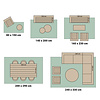 Patchwork vloerkleed - New Vintage Donkergroen - thumbnail 1