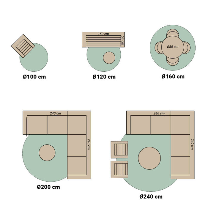 Rond modern vloerkleed - Acampo 7270 - 2