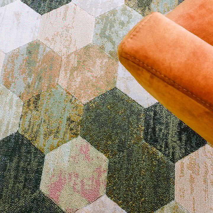 Ovaal modern vloerkleed - Amado Groen 6444 - 1