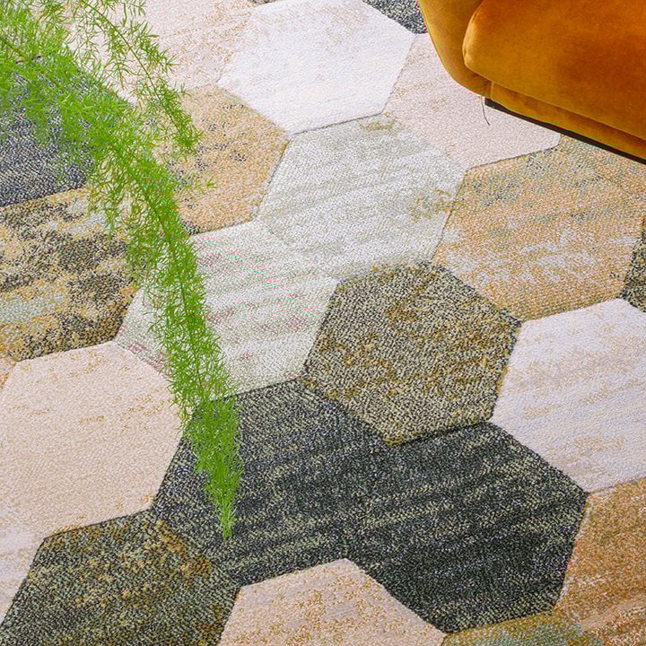 Ovaal modern vloerkleed - Amado Groen 6444 - 2