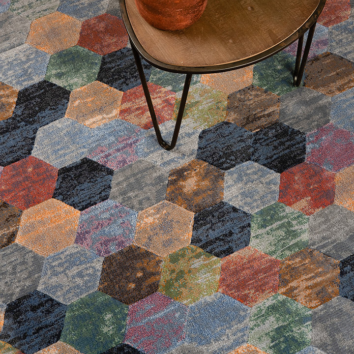 Rond modern vloerkleed - Amado Multicolor 2626 - 1
