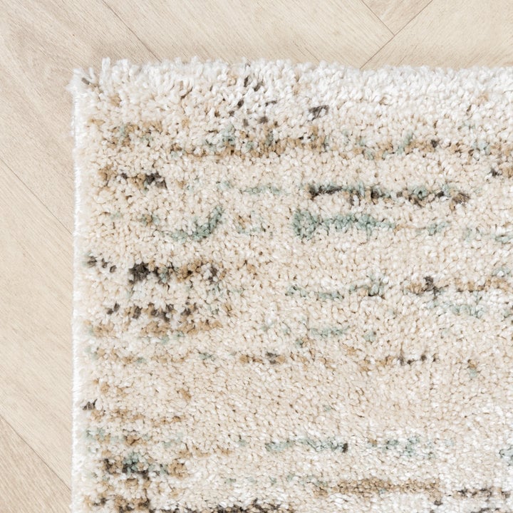 Hoogpolig vloerkleed - Blend Creme/Blauw - 4