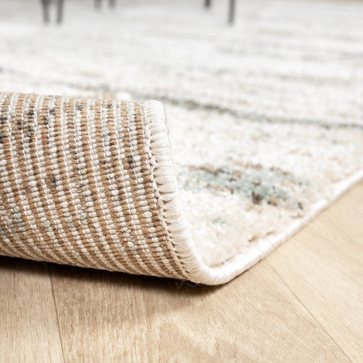 Hoogpolig vloerkleed - Blend Creme/Blauw - 5