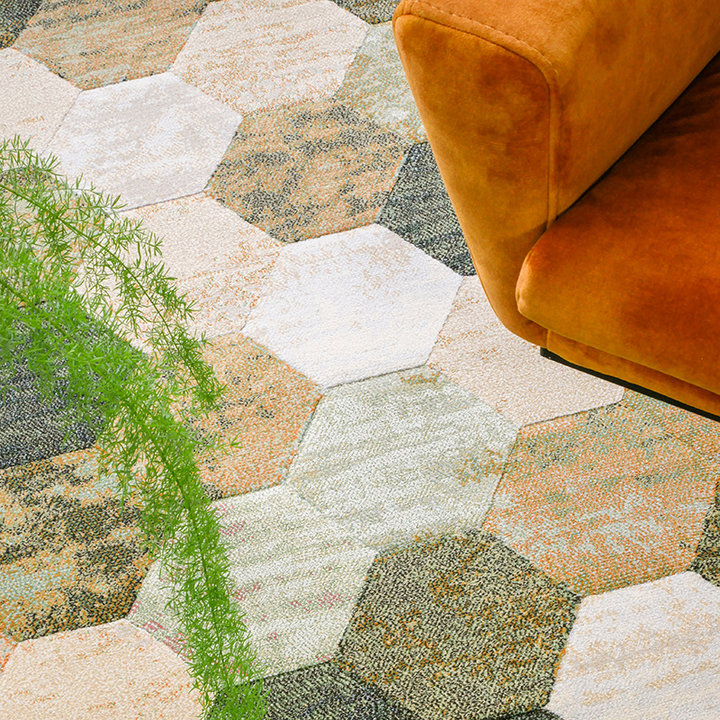 Rond modern vloerkleed - Amado Groen 6444 - 1