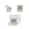 Vierkant modern vloerkleed - Aspen Blauw 8656 - thumbnail 4