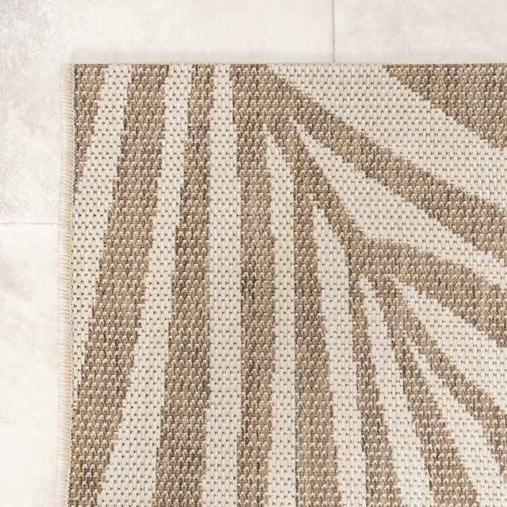 Jute buitenkleed - Nomad Leaves Creme - 4