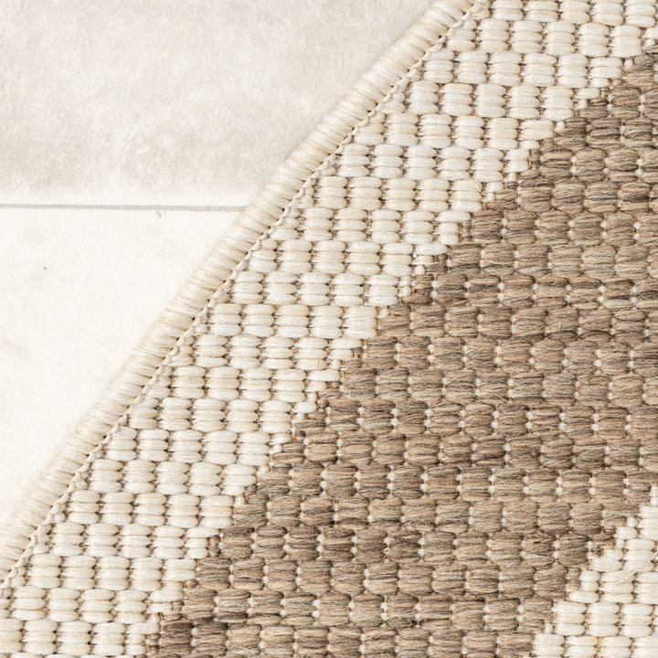 Rond jute buitenkleed - Nomad Edge Creme - 4