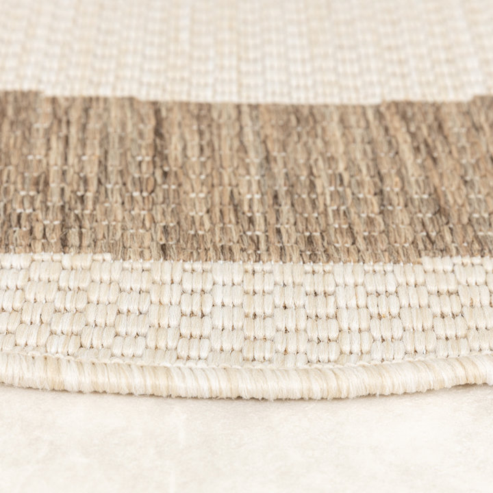 Rond jute buitenkleed - Nomad Edge Creme - 5