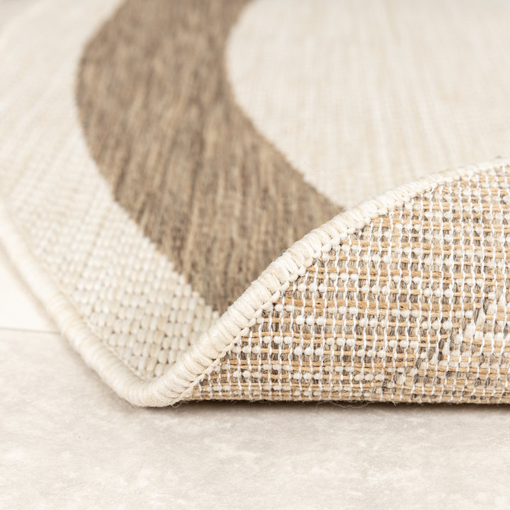 Rond jute buitenkleed - Nomad Edge Creme - 6