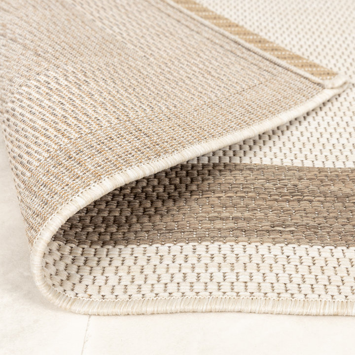 Rond jute buitenkleed - Nomad Edge Creme - 7