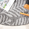 Rond buitenkleed - Summer Leaves Grijs