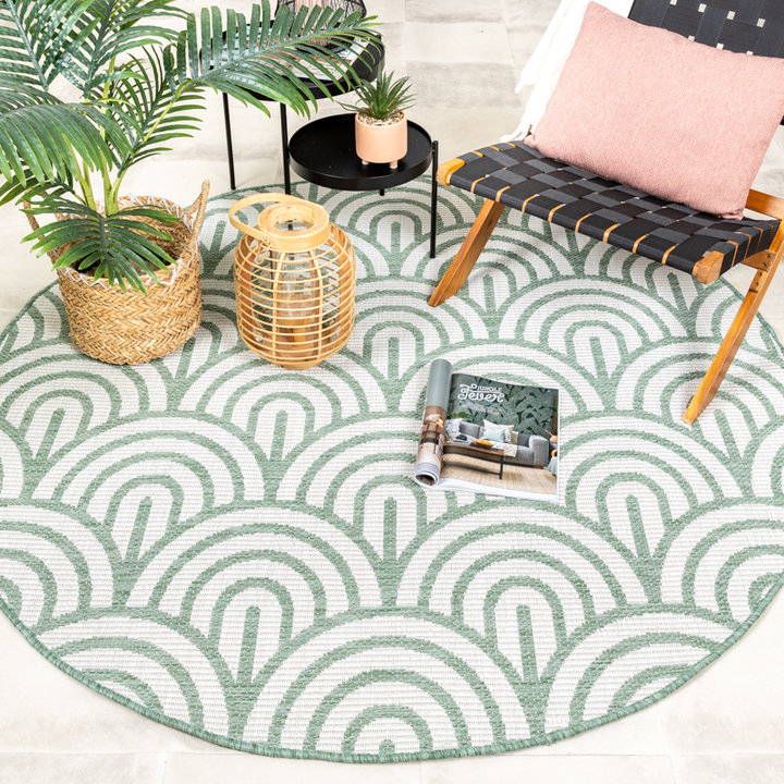 Rond buitenkleed - Summer Arch Groen - 3