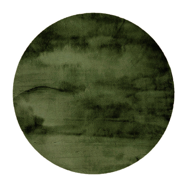 Rond Hoogpolig vloerkleed - Comfy Supreme Groen - 1