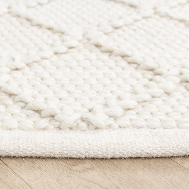 Wol gevlochten vloerkleed - Knit Creme - 6