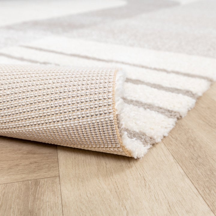Hoogpolig vloerkleed - Serene Shapes Creme - 8