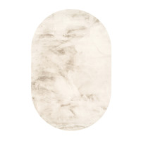 Ovaal hoogpolig vloerkleed - Comfy Creme