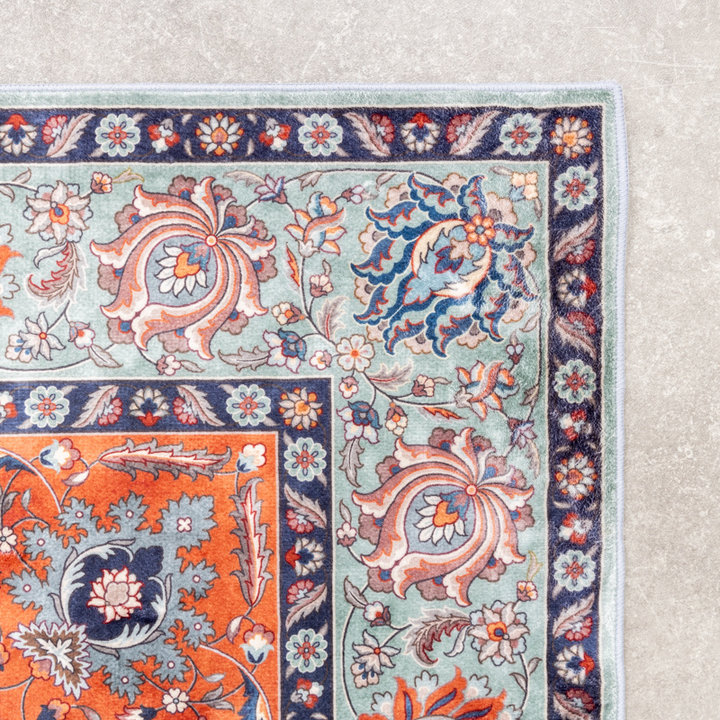 Vintage vloerkleed - Imagine Medaillon Groen - 4