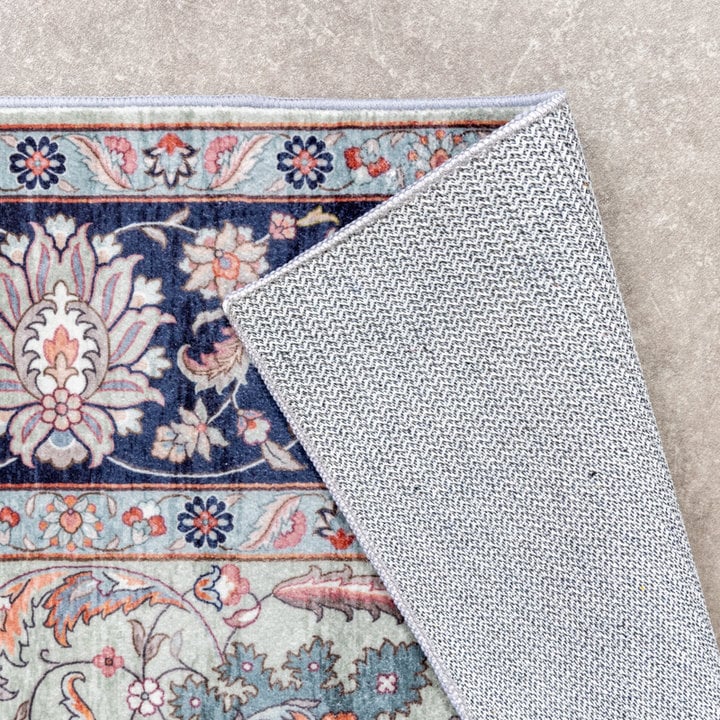 Vintage vloerkleed - Imagine Medaillon Blauw - 5