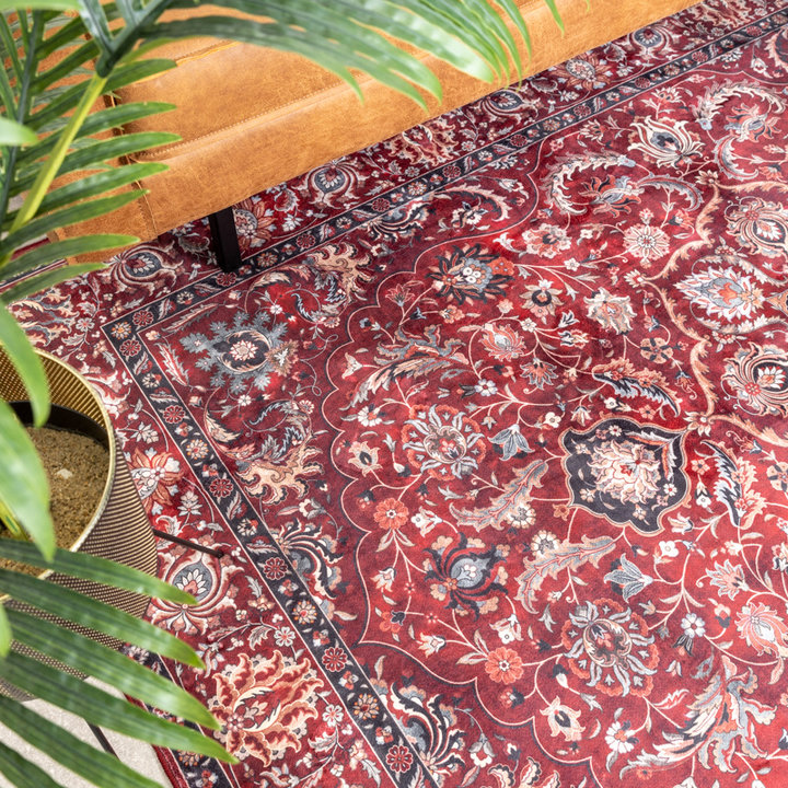 Vintage vloerkleed - Imagine Medaillon Rood - 3