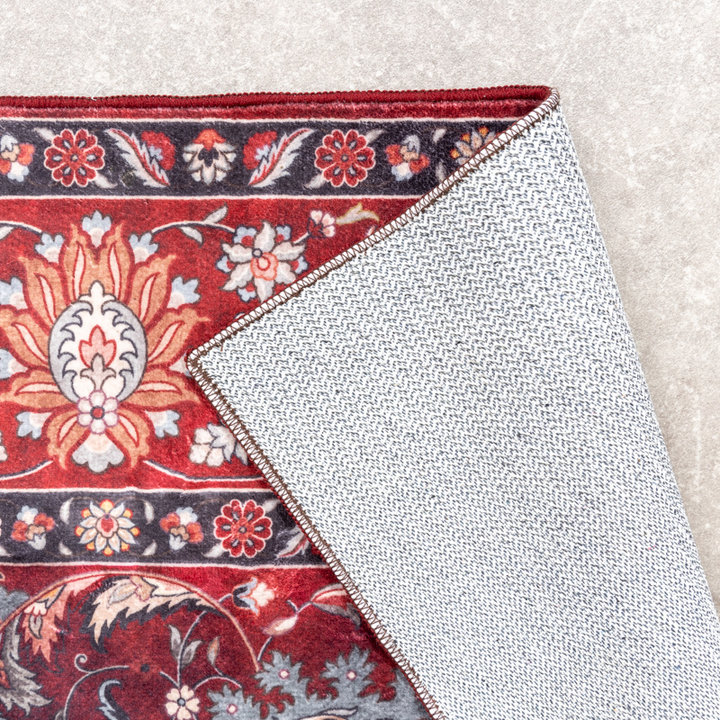 Vintage vloerkleed - Imagine Medaillon Rood - 5