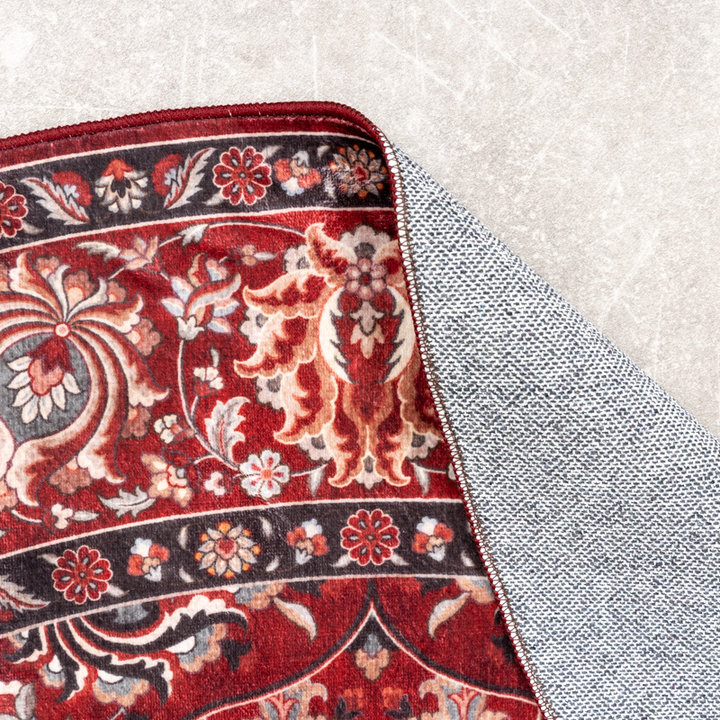 Rond vintage vloerkleed - Imagine Medaillon Rood - 4