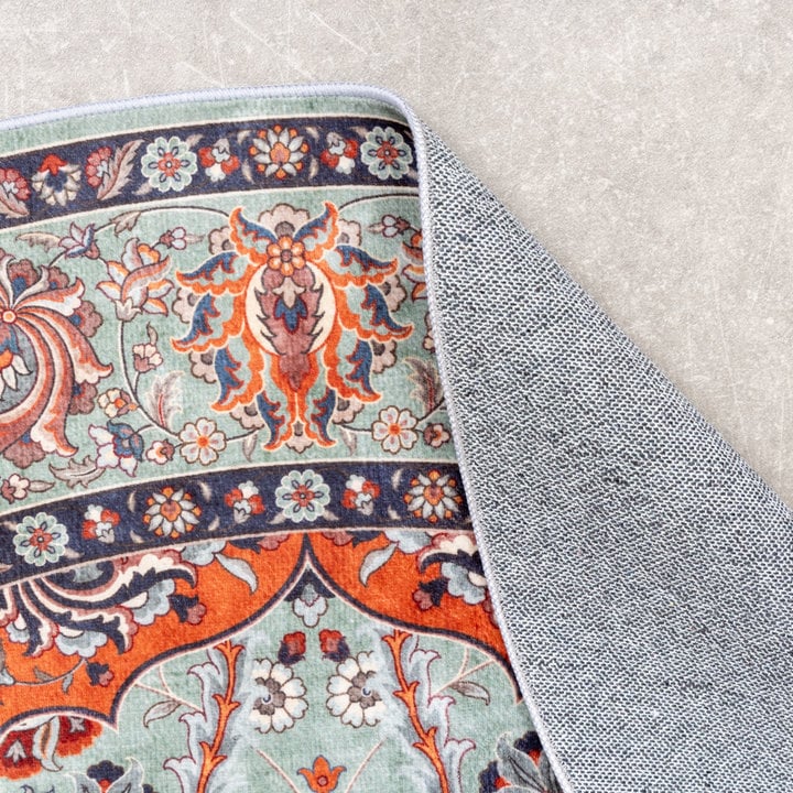 Rond vintage vloerkleed - Imagine Medaillon Groen - 4
