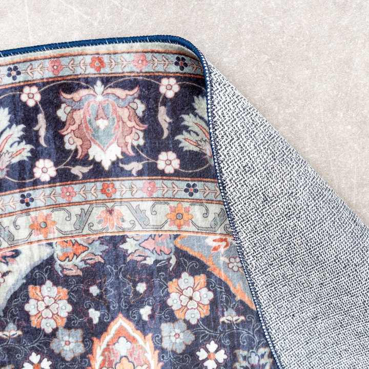 Rond vintage vloerkleed - Imagine Oriental Blauw - 4