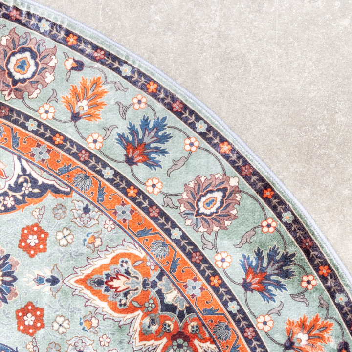 Rond vintage vloerkleed - Imagine Oriental Groen - 3